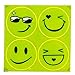 UCEC 4set Cute Smile Face Reflective Safety Stickers Reflector Decal for Bikes, Cars, Children - 5cm Diameter