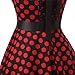 Dressystar Women Vintage Polka Dot Swing Party Picnic Costume Dresses Halter