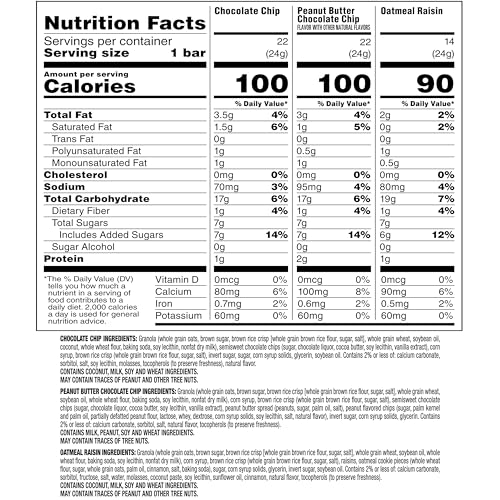 QUAKER CHEWY GRANOLA BARS, 3 FLAVOR VARIETY PACK,58 COUNT (PACK OF 1)