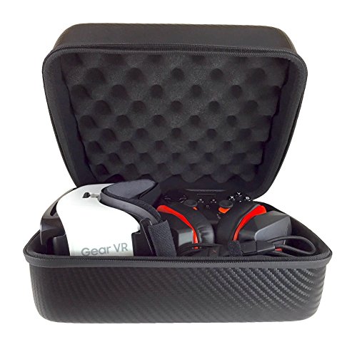 Graphein-VR-Headset-and-Accessory-Case-with-Egg-Crate-Foam-Carbon-Fiber