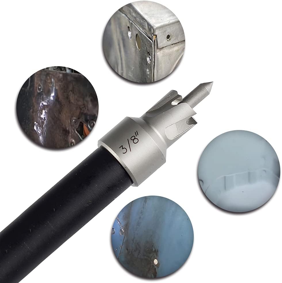 Spot Weld Cutter Set JESTUOUS 5-pack 3/8 Inch HSS Remover Welding Metal Sheet Hole Drilling Bits for Power Hand Drill Tool - - 