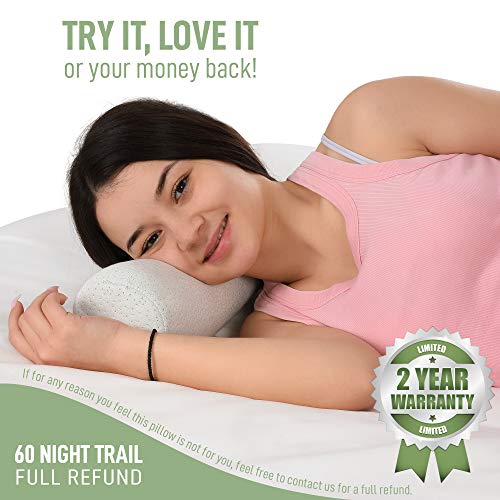 Healthex Cervical Neck roll Pillow, Memory Foam Pillow, Cylinder Round