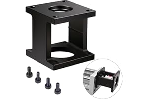 333'S NEMA 34 Stepper Motor Mount, 86mm Steel L-Bracket with Screws, Black Coated, Compatible Bolt Pattern, for CNC Router, Milling, Engraving & DIY Automation