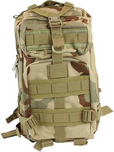 Military Style Tactical Backpack 3P 25 Liter Capacity (Desert Camo)