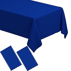 WNINK 2 Pack Royal Blue Tablecloths Disposable
