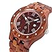 BEWELL W086B Mens Wood Watch Quartz Analog Luminous Hands Lightweight Wood Wrist Watch (Zebra Wood)