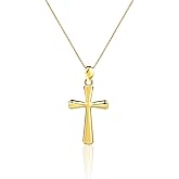 LUKIENY Sterling Silver Cross Necklace for Women 925 Sterling Silver Simple Classic Cross Pendant Necklace Handmade Crosses Religious Jewelry