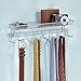 mDesign Closet Wall Mount Men's Accessory Storage Organizer Rack - Holds Belts, Neck Ties, Watches, Change, Sunglasses, Wallets - 8 Hooks and Basket - Chrome