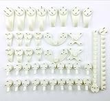 Ecolife 42 Hook Non-Trace Hardwall Drywall Picture-Hanging Hook Clock Hanger Wall Picture Hook Frame for Hanging Paintings Wedding Photos Mirror Wall Studs
