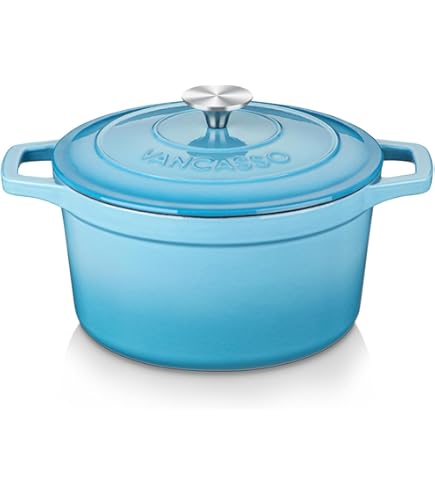 Martha Stewart Enamel Cast Iron Dutch Oven Set - 4 Quart & 7 Quart Red Cookware 2-Pack