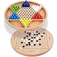 WEROCK Chinese Checkers & Gobang (Five in a Row) 2 in 1 Traditional Strategy Board Game for Family and Party