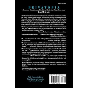 Privatopia: Homeowner Associations and the Rise of Residential Private Government