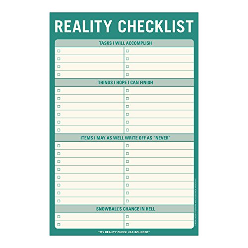 Knock Knock Reality Checklist Pad, 6" x 9" (12285)