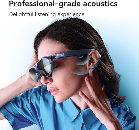 Rokid Max AR Glasses, Augmented Reality Glasses Wearable Headsets Smart Glasses for Video Display, Myopia Friendly Portable Massive 1080P Screen, Game, Watch on iOS/Android/PC/Tablets/Game Consoles23