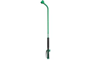 Rain Bird TRNZLWAND36 36" Watering Wand Garden Hose Nozzle, Front Trigger, Carbon Fiber Texture, Shower Spray Pattern