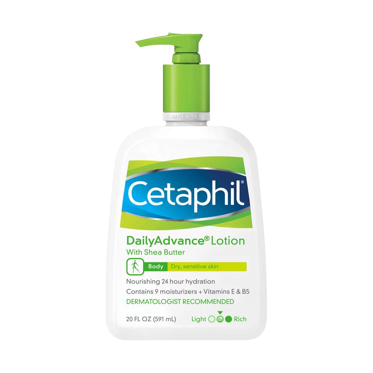 Cetaphil Daily Advance Ultra Hydrating Lotion for Dry/sensitive Skin, Fragrance Free, 20 Fl Oz Pump Bottle : Beauty