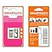 Sinjimoru Hot Pink Adhesive iPhone Wallet & Card Holder - Basic 2, Compatible with Most Smartphone Models