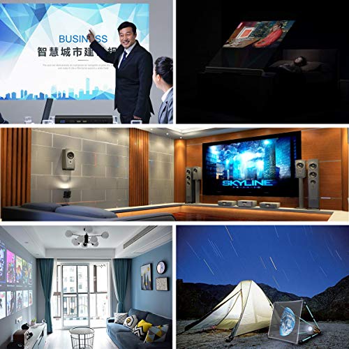 Mini Projectors,lejiada Portable Video Projector 30000 Hours Multimedia Home Theater Movie Projector,Compatible with Full HD 1080P HDMI,VGA,USB,AV,Laptop,Smartphone