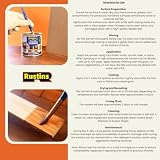Rustins Quick Dry Poly Varnish Satin Oak 500ml - Water Based Interior Finish view 4