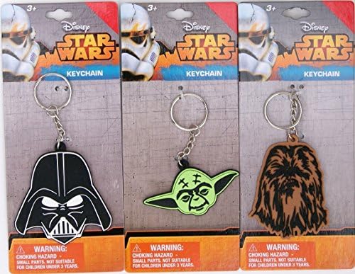 Star Wars Key Chain Set of 3 - Darth Vader, Yoda, and Chewbacca