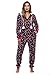 6342-10179-M Just Love Adult Onesie / Pajamas,Medium,Black - Candy Cane