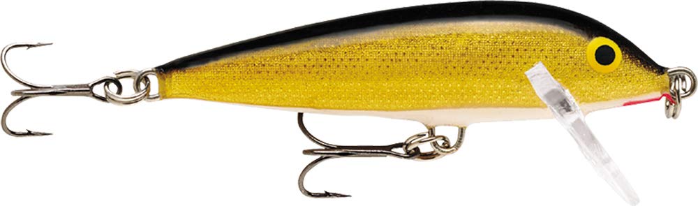 Rapala CountDown Lure with Two No. 10 Hooks, 0.9-1.8 m Swimming Depth, 5 cm Size, Gold