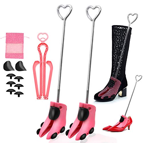 APREUTY Shoe Stretcher Women and Men's Shoe Stretcher Boots Stretch for Wide Feet-Pair Pink - Thumbnail 7
