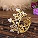 Round Mini Rhinestone Crown Pearl Crystal Princess Crown Bridal Wedding Newborn Baby Crown Gold