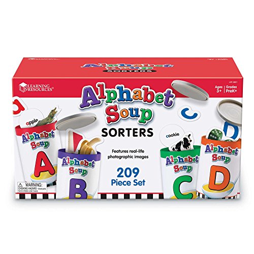 Learning Resources Alphabet Soup Sorters, 209 Pieces