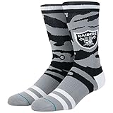 Stance Men's Raiders Tigerstripe Socks,Large,Black