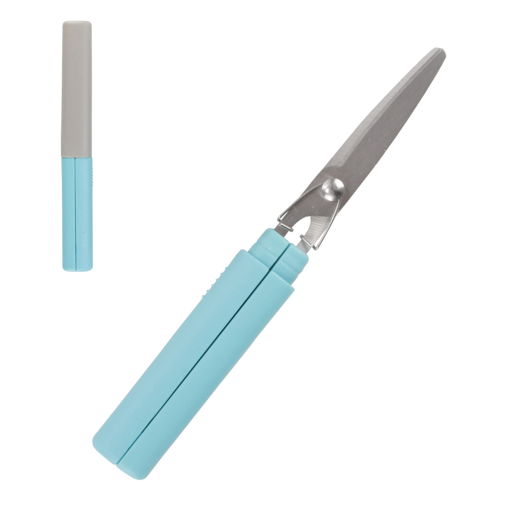 Mini Pen Portable Travel Scissors - Light Blue - 1 Pair