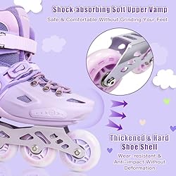 LIRENGUI Inline Skates for Girls, Kids Adjustable