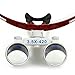Zinnor Dentist Dental Surgical Medical Binocular Loupes 3.5x 420mm Optical Glass Loupe + LED Headlight - Shipping from USA (Red)