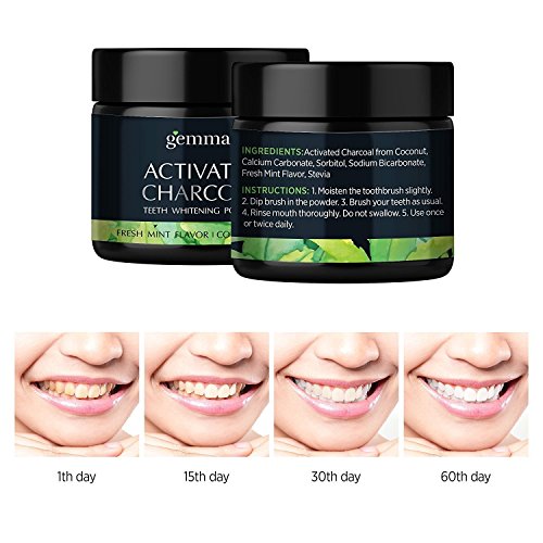 Charcoal Teeth Whitening Powder, Organic Coconut Activated Charcoal