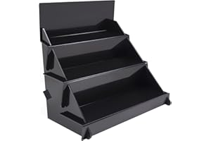 MgcSTEM 18.55''x16''x15'' Portable Product Display Stand -Black Display Table Repeatable Assembly/Disassembly Display Shelf for Craft Show Display,Retail Display,Farmers Markets,Candy Display,vendors