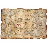 Plastic Treasure Map Party Accessory (2-pack)