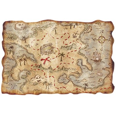 Plastic Treasure Map Party Accessory (2-pack)