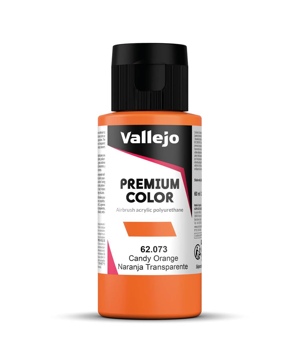 Vallejo Premium Color 60 ml Paint - Candy Orange — image 1