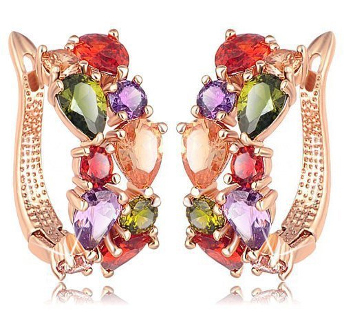 youbella multi-colour gold-plated stud earrings for women