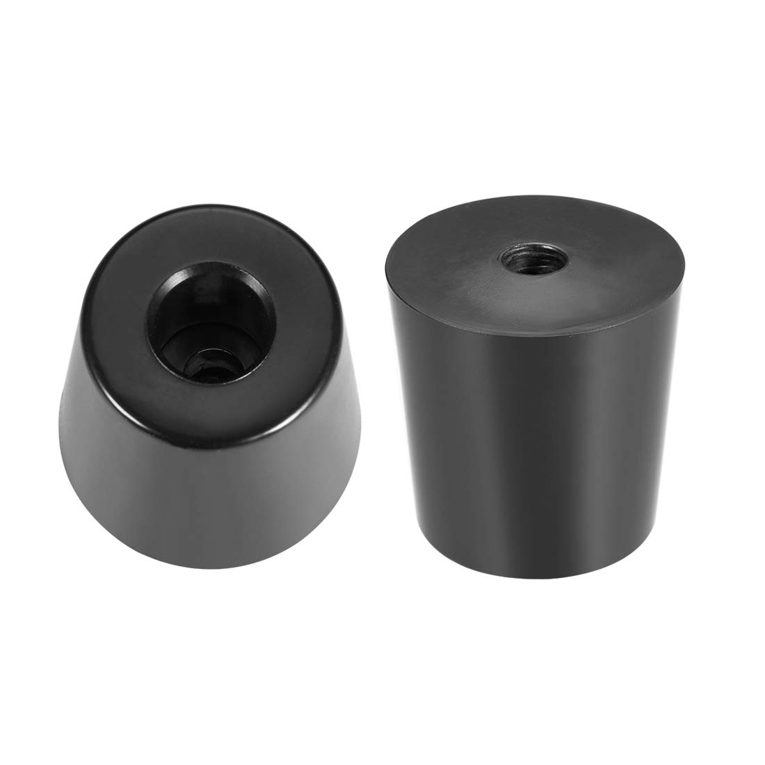 sourcing map D33 x 27 x H33mm Black Color Rubber Feet Anti Vibration Isolator Absorber Base Foot Pads,2pcs