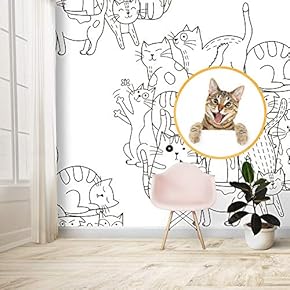 Wall Mural Cute Prints Lovely Pattern Removable Self-Adhesive Large Wallpaper - 66x96 inches