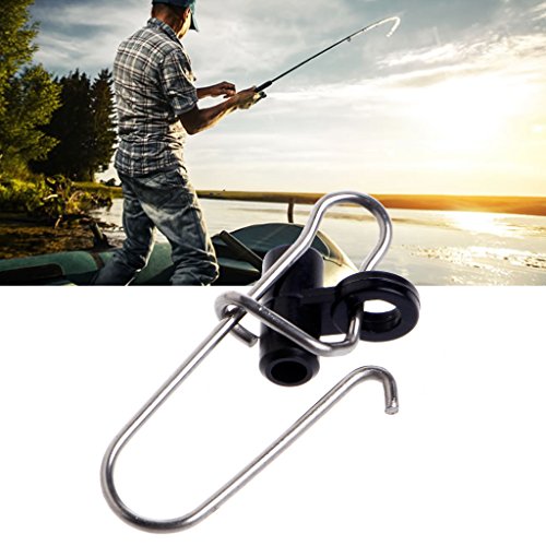 10Pcs Fishing Sinker Slide Clip Connector Swivels For Finder Braided Line