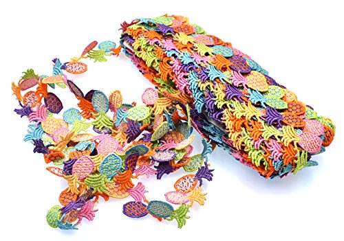 15 Yards Colorful Pineapple Lace Edge Trim Ribbon Edging Trimmings Fabric Embroidery Polyester DIY Lace Applique Sewing Craft Wedding Bridal Dress Embellishment DIY Party Decor Clothes Accessory - Thumbnail 2