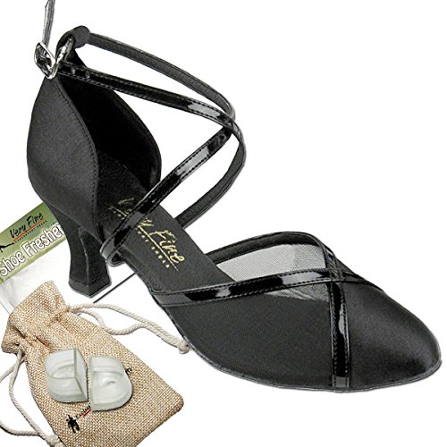 Women's Ballroom Dance Shoes Tango Wedding Salsa Shoes 9622EB Comfortable-Very Fine 2.5" [Bundle of 5]