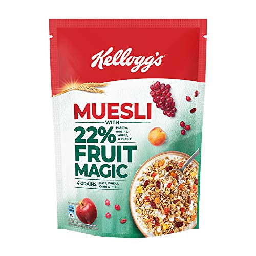 Kellogg’s Muesli 22 Fruit Magic, Breakfast Cereal, High in Fibre, High