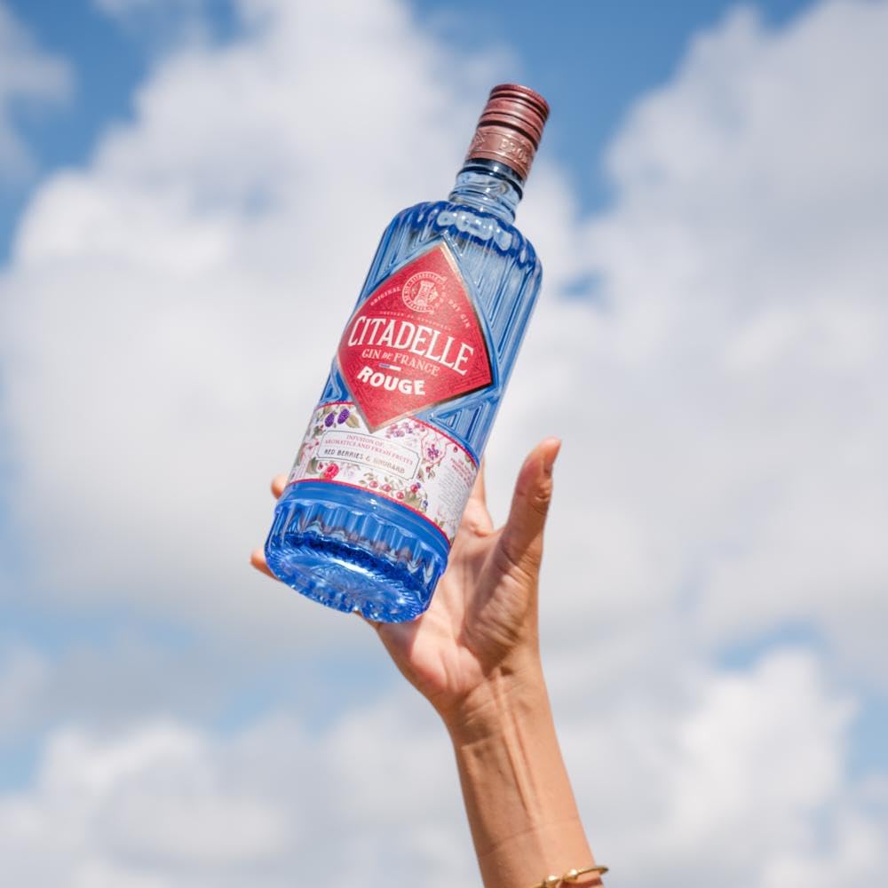 Gin CITADELLE Rouge - natürliche Infusion von roten Früchten und Botanicals - ausgezeichnet als bester Gin beim Spirituosenwettbewerb 2023 - Made in France - 41,7 % Alkohol - 70 cl 2