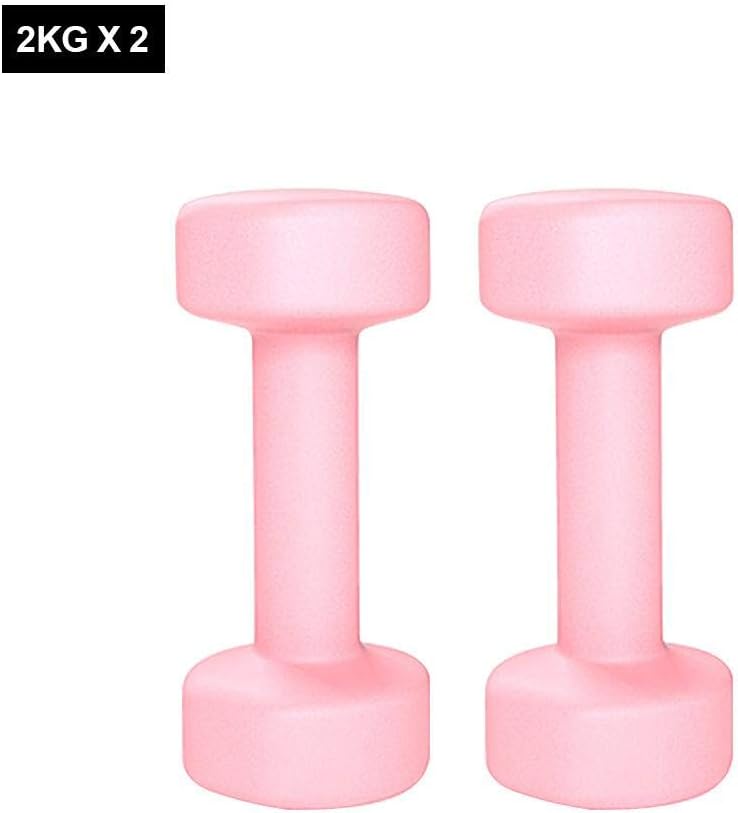 Shengruhua Matte Dumbbell, Dumbbells Yoga Fitness Dumbbell Weights, Women's Dipped Dumbbell, Scrub Dumbbell, Fitness Equipment (2pcs / Set) 2kg, 4kg