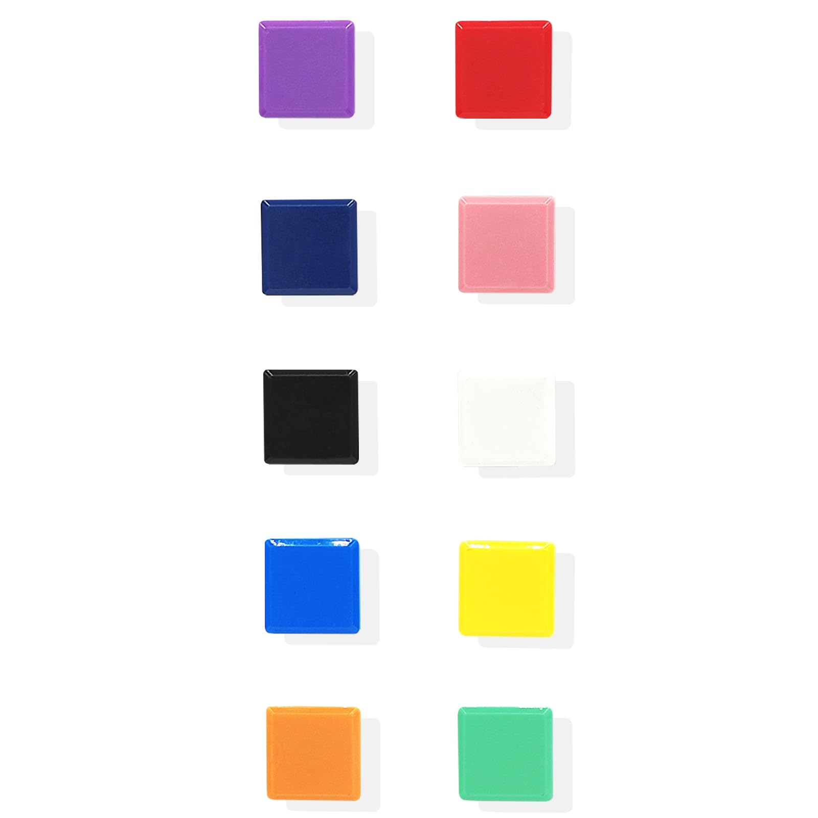 ZDZBLX 10 Pack Fridge Magnets, Strong Square Magnet, Colourful Magnets for Whiteboard Fridge Home School Office & Classroom, Small Craft Magnets, Multicolour Notice Board Magnet for Adult, 10 Colours