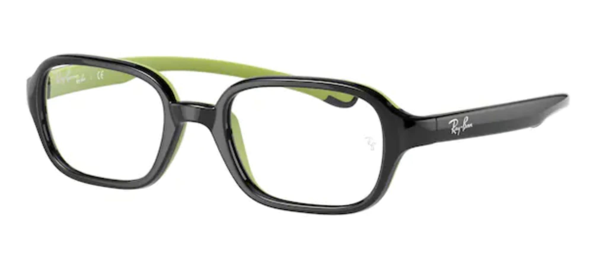 Photo 1 of Ray-Ban Junior RY9074V Eyeglass Frames, Black On Rubber Green/Demo Lens, 39 mm