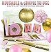 31 Pcs of Pink Gold and Cream Birthday Party Decoration Set Pompom Lanterns Polka Dot Triangle Garland Banner First 1st Birthday Girl Princess Ballerina Theme Decorations Kit Party Supplies Backdrop